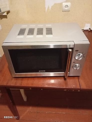 Mikrodalğalı soba Gorenje, Ayrıca dayanan, Mikrodalğalar ilə, rəng - Gümüşü, İşlənmiş