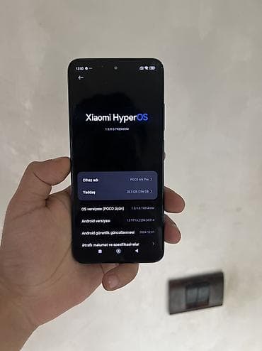 qedimi telefonlar: Poco M4 Pro, 256 GB, rəng - Göy, Barmaq izi, Face ID — 3