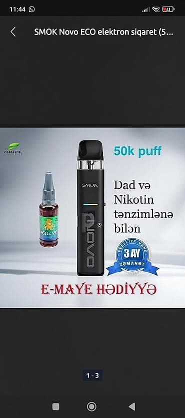 sensorlu saat: SMOK Novo ECO elektron siqaret (50k+ puff) Vape cihazının üzərində 30 — 1