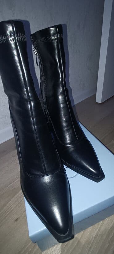 çəkmə: Uzunboğaz, Ölçü: 38, rəng - Qara, Yeni — 2