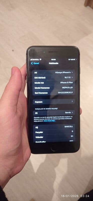 irşad iphone 8: IPhone 8 Plus, 64 GB, Qara, Barmaq izi, Simsiz şarj — 7