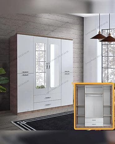 skaf: 4 Qapılı Dolab Standart ölçülü otaqlar üçün optimal seçim — 1