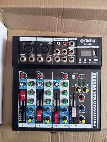 Yamaha F4-MB Professional Mixers — kompakt audio mikser - 4 kanallı