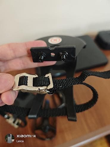 Nəqliyyat: Velosiped pedalı və barmaq ucu (toe clip) dəsti - Mat qara rəngdə — 3