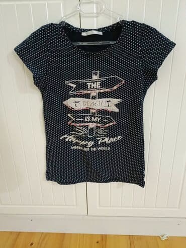 toy libaslari 2022: 👚Qadın/yeniyetmə üçün qısaqoll T-shirt 🌀Rəng: tünd göy, xırda ağ — 2