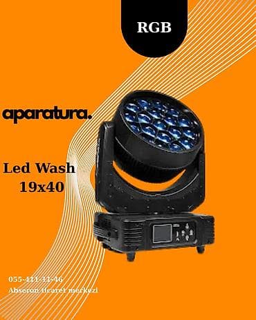 LED WASH 19x40 RGB Moving Head – Professional Səhnə İşığı Tədbirlər lalafo.az -da LED WASH 19x40 RGB Moving Head – Professional Səhnə İşığı Tədbirlər