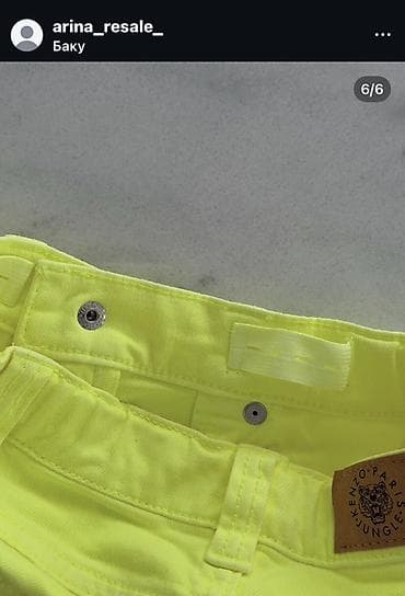 Şortlar: Kenzo Kids şort - Rəng: neon sarı - Model: denim tərzində uşaqlar — 6