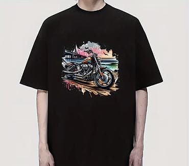 ucuz parça: Motorcycle qrafik çaplı termal köçürmə aplikasiyası (T‑shirt/sviter — 3