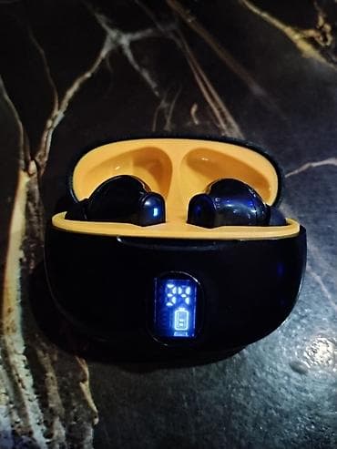 Bluetooth TWS simsiz qulaqlıq seti - Rəng: qara/kəhrəba ikirəng