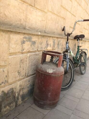 pol ucun dik: Məişət üçün qaz balonu - Material: qalın metal korpus - Rəng: qırmızı — 1