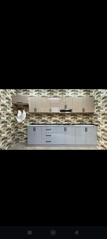 qaz metan: Mətbəx mebeli dəsti - Üst altlıq və asma dolablardan ibarət tam — 1