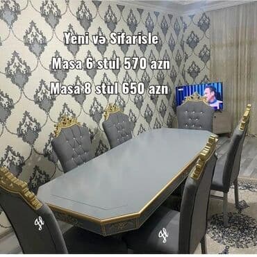 стол кухонный: Прямоугольный стол, Для гостиной, C гарантией — 1