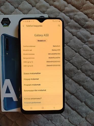 yanğın sensoru: Samsung Galaxy A50, 128 GB, rəng - Mavi, Barmaq izi — 5