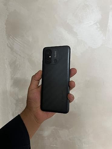 Мобильные телефоны и аксессуары: Redmi 12C, 128 ГБ, цвет - Черный, Face ID — 6