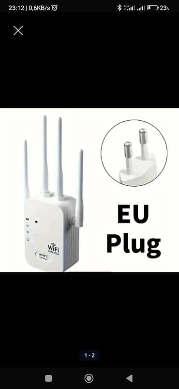 Wi‑Fi gücləndirici / mesafə artıran (EU plug) - 2.4 GHz və 5G