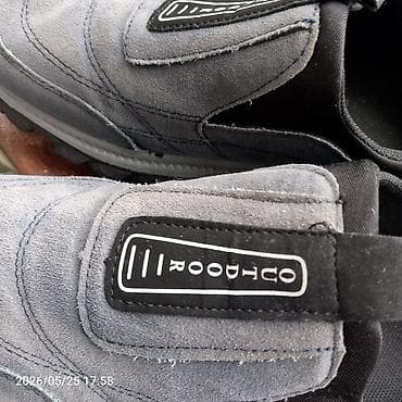 Мужская обувь: Outdoor slip-on ayaqqabı - Rəng: boz (qara detal və astar) - Üst — 2