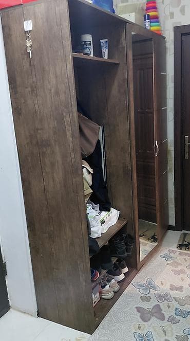 isqaflar: 2 qapılı, Qəhvəyi, Digər material, Açılan, Düz dolab — 2