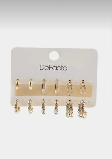 sirqalar qizil: DeFacto çoxlu dəst sırğalar - Brend: DeFacto - Format: kart üzərində — 2