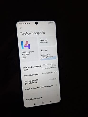 x 3 pro: Poco X3, rəng - Boz, Barmaq izi — 9