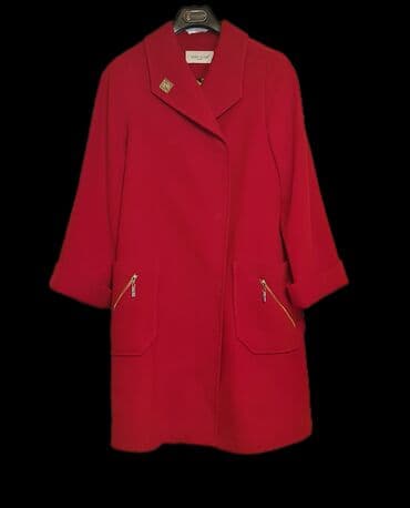 женские шапки из мериноса: Пальто, M, цвет - Красный — 2