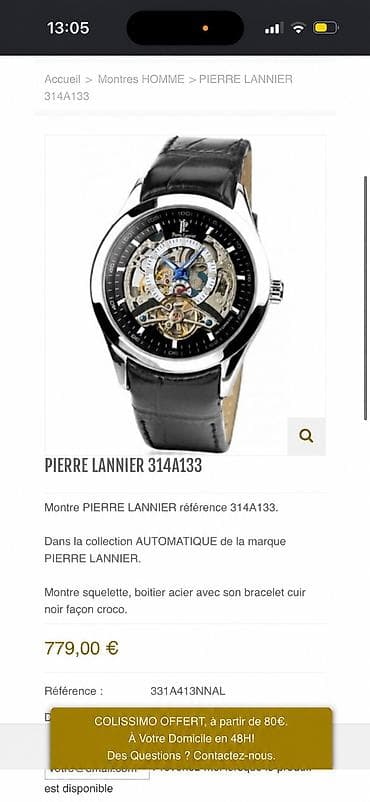 saat qabları: Pierre Lannier avtomatik saat. Əsl dəyəri 1600 manatdır. - Brend — 5