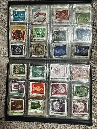 Musiqi alətləri: Kolleksiya albomu – müxtəlif ölkələrdən köhnə poçt markaları — 8