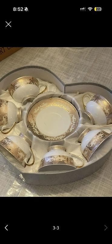 caydan: Çay dəsti, rəng - Ağ, Farfor, 6 nəfərlik, Yaponiya — 2