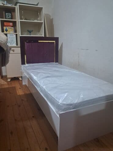 Ev üçün mebel: Yeni, Təknəfərlik çarpayı, Bazasız, Matras ilə, Siyirməsiz, Azərbaycan — 1