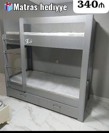 2 mərtəbə uşaq çarpayı yep yeni model 340 azn rəng seçimi var