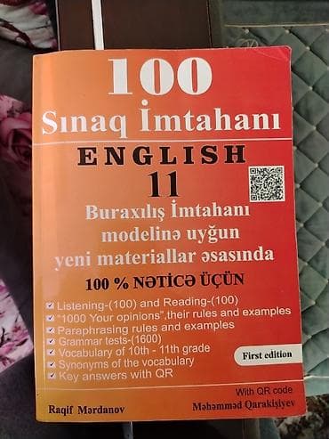 Məhsul: “100 Sınaq İmtahanı – English 11” hazırlıq kitabı Təsvir: -