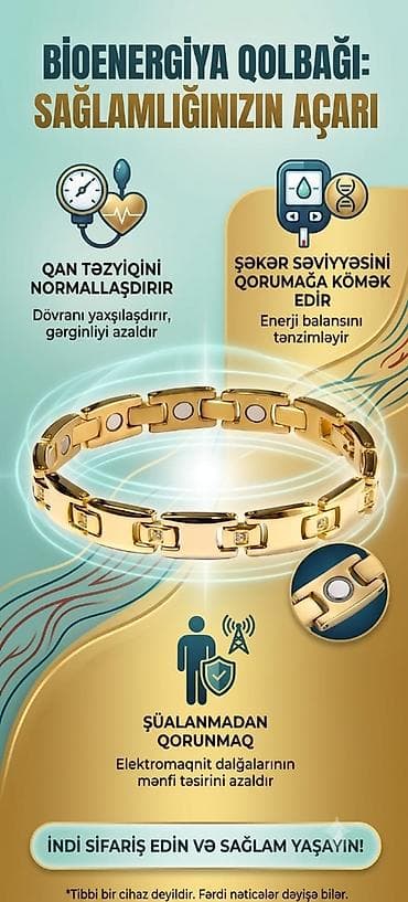 ✨ Bioenerji Qolbağı – Gündəlik Enerji və Rahatlıq üçün ✨ Gün ərzində lalafo.az -da ✨ Bioenerji Qolbağı – Gündəlik Enerji və Rahatlıq üçün ✨ Gün ərzində