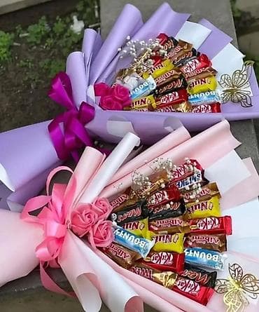 Другой декор и предметы интерьера: Şirniyyat Buketləri – sifarişlə hazırlanır - Tərkib: Raffaello — 8