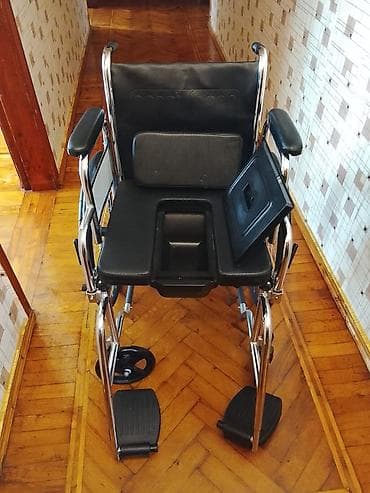 Hemam Tualet funksiyalı əlil arabası - İnteqrə olunmuş tualet qabı və