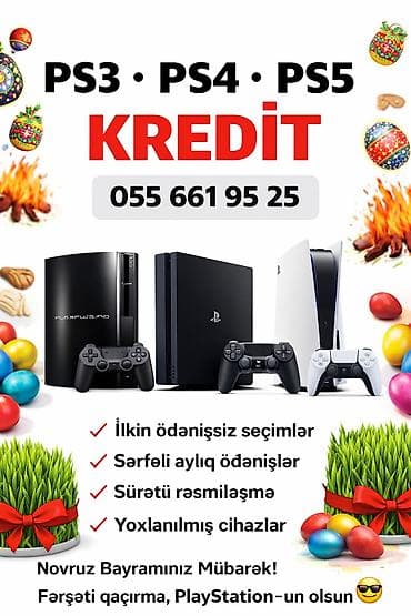playstation satilir: PlayStation konsolları kreditlə - Modellər: PS3, PS4, PS5 - — 1