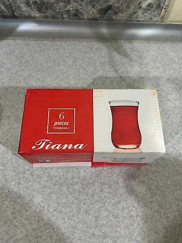 boks armudu: Armudu stəkanlar, Şüşə, 6 ədədli dəst — 3