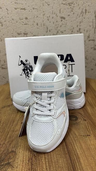 krosovkalar: U.S. Polo Assn. uşaq idman ayaqqabısı - Rəng: ağ, açıq mavi və pastel — 2