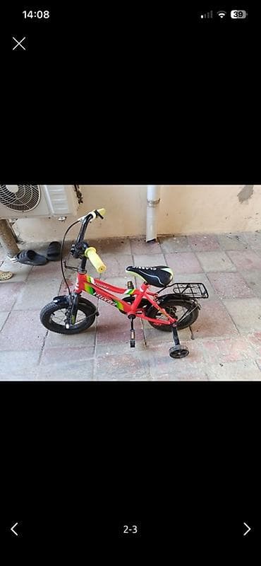 usaq velosipedler: Uşaq velosipedi – 12" təkərli - Rəng: qırmızı-yaşıl detallı, qara — 2