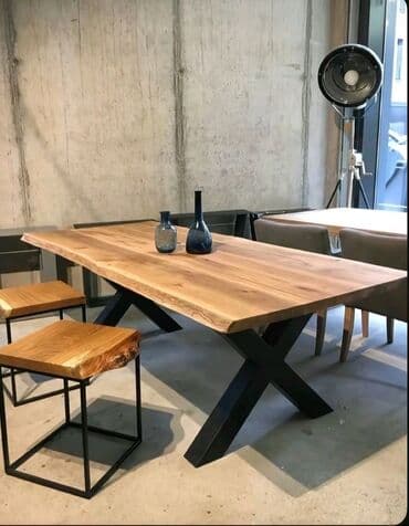 стол для кухни: Гостиный стол, Новый, Нераскладной, Дерево, Прямоугольный стол — 4