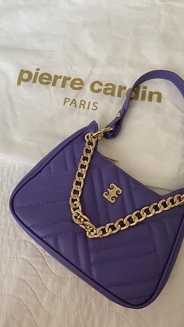 Şəxsi əşyalar: Pierre Cardin çiyin çantası – bənövşəyi yenidir hec istafede — 1