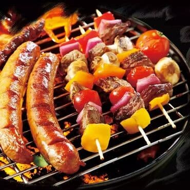 toyuq əti: Manqal barbeque barbekü manqal sekilde gorunduyu kimidir olculeride — 1