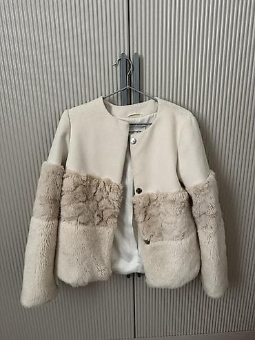 İkinci əl üst geyimləri 1) Krem rəngli qısa palto - Üst hissəsi