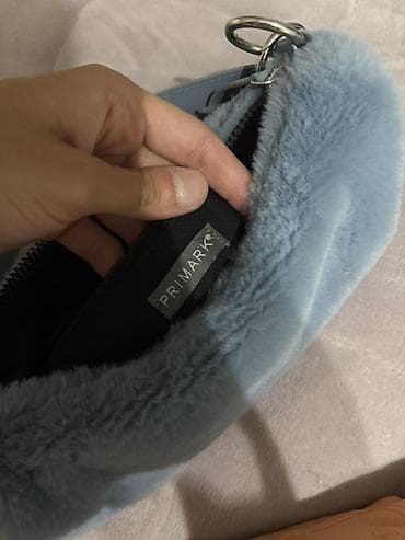 çanta original: Məhsul: original Primark qadın çantası - Model: Kürklü/plyuş — 3