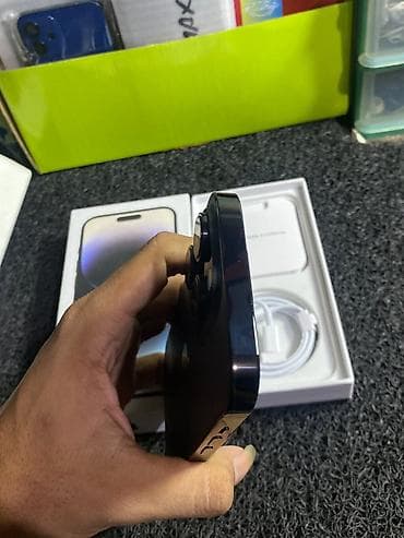 iphone 8 pilus: IPhone 14 Pro, 128 GB, Black Titanium, Zəmanət, Kredit, Face ID — 5
