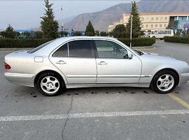 turbo az 2106: Mercedes-Benz E-Class (W210) sedan - Kuzov: sedan, gümüşü rəng - — 3