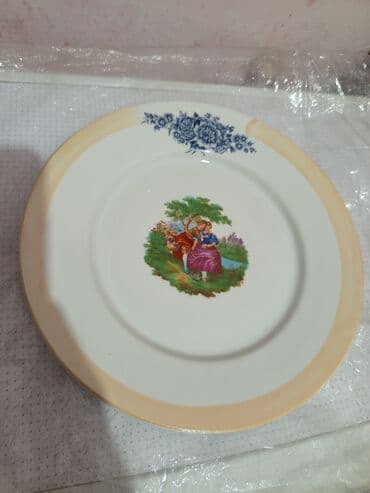 boşqab: Boşqablar, 1 əd, rəng - Ağ, Farfor, SSRİ — 2