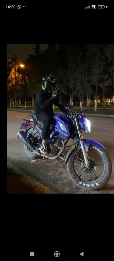 купить мапед: Motosiklet – şəhər tipli naked/street dizaynı ilə mavi rəngdə — 2