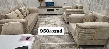 qorka mebel: - Yumşaq mebel dəsti: 1 böyük divan + 2 ədəd kreslo - Rəng: bej — 1