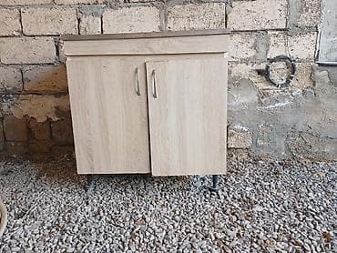 Düzbucaqlı Mətbəx çanağı, Şkaflı, Paslanmaz polad