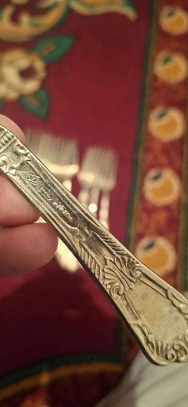 canavar sekli: Məhsul: Antik üslublu süfrə çəngəlləri dəsti.12 eded istifade — 2