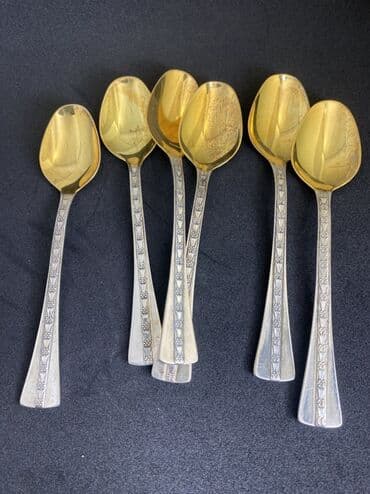 Mətbəx aksesuarları: Məhsul: Çay qaşıqları dəsti gumuw 875 eyar 1. 125 qr 2. 150 qr - — 4